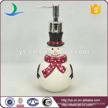 OEM china cerâmica snowman banheiro Lotion Dispenser